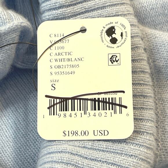 Free People Addie 100% Cashmere Turtleneck Sweater Light Blue Size Small NEW - Picture 8 of 9